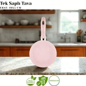 ARZU ÇELİK 18 Cm Granit Tek Saplı Tava - Pembe thumbnail 2