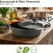 ARZU ÇELİK 7 Parça Granit Set Cam Kapak - Siyah thumbnail 4