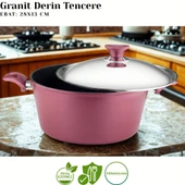 ARZU ÇELİK 10 Parça Granit Set Çelik Kapak - Mürdüm thumbnail 2
