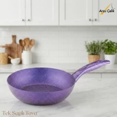 ARZU ÇELİK 22 Cm Granit Tek Saplı Tava - Violet thumbnail 1