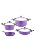 ARZU ÇELİK 7 Parça Granit Set Çelik Kapak - Violet thumbnail 6
