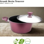 ARZU ÇELİK 7 Parça Granit Set Çelik Kapak - Mürdüm thumbnail 2