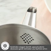 Karaca Adelya Çelik Saplı Mini Boy Çaydanlık thumbnail 4