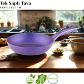 ARZU ÇELİK 3lü Granit Tek Saplı Tava Seti - Renkli thumbnail 3