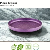 ARZU ÇELİK 32 Cm Granit Pizza Tepsisi - Violet thumbnail 2