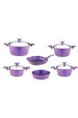 ARZU ÇELİK 10 Parça Granit Set Çelik Kapak - Violet thumbnail 8