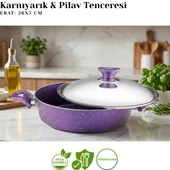 ARZU ÇELİK 7 Parça Granit Set Çelik Kapak - Violet thumbnail 4