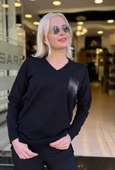 V YAKA BASİC TAŞ CEPLİ TRİKO thumbnail 1