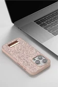 Mey İthalat®   iPhone 15 Bright Simli Kapak - Siyah thumbnail 3