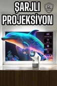 Taşınabilir Sinema Oyun Projektörü Akıllı Projeksiyon Android 11 thumbnail 2