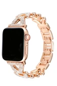 Newface Apple Watch 38mm Node Taşlı Kordon - Siyah thumbnail 3