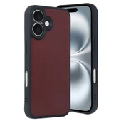 iPhone 16 Kılıf Aras Deri Kapak - Bordo thumbnail 1