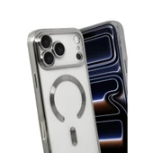 iPhone 17 Pro Max Kross Magneticsafe Kapak - Gümüş thumbnail 3