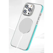 iPhone 16 Pro Max Line Magsafe Kapak - Mavi thumbnail 4
