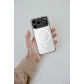 iPhone 17 Pro Kılıf Magneticsafe Şeffaf Silikon - Şeffaf thumbnail 4