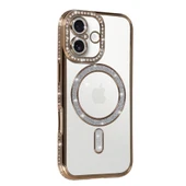 iPhone 17 Joke Simli Magneticsafe Kılıf - Gold thumbnail 2