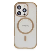iPhone 16 Pro Max Hilton Magsafe Kapak - Gold thumbnail 3