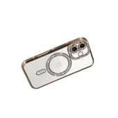 iPhone 17 Joke Simli Magneticsafe Kılıf - Gold thumbnail 4