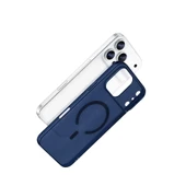 iPhone 17 Pro Combo Sert Şeffaf Magsafe Kapak - Mavi thumbnail 3
