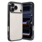 iPhone 17 Pro Kamera Korumalı Lensli Silikon - Siyah thumbnail 1