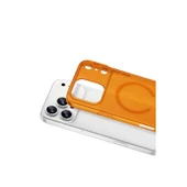 iPhone 17 Pro Combo Sert Şeffaf Magsafe Kapak - Turuncu thumbnail 2