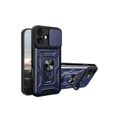iPhone 17 Pars Lens Yüzüklü Silikon - Lacivert thumbnail 1