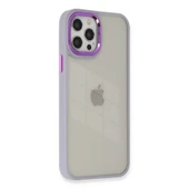 iPhone 12 Pro Max Kılıf Dora Kapak - Lila thumbnail 1
