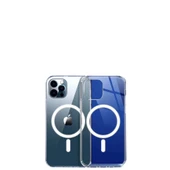 iPhone 12 Pro Max Kılıf Magneticsafe Şeffaf Silikon - Şeffaf thumbnail 3