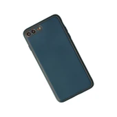 iPhone 7 Plus Kılıf Coco Deri Silikon Kapak - Mavi thumbnail 3