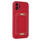 iPhone 12 Kılıf Coco Elit Kapak - Kırmızı thumbnail 2