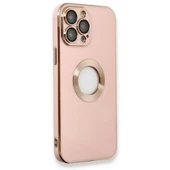 iPhone 13 Pro Max Kılıf Store Silikon - Pembe thumbnail 1