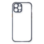 iPhone 12 Pro Kılıf Miami Şeffaf Silikon - Gri thumbnail 2