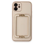 iPhone 12 Kılıf Coco Elit Kapak - Gold thumbnail 1