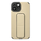 iPhone 14 Plus Kılıf Mega Standlı Silikon - Gold thumbnail 1