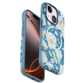 iPhone 15 Plus Flower Series Magsafe Kapak - Mavi thumbnail 1