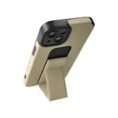 iPhone 14 Plus Kılıf Mega Standlı Silikon - Gold thumbnail 4