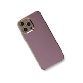 iPhone 12 Pro Max Kılıf Volet Silikon - Mor thumbnail 2