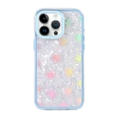 iPhone 15 Pro Max Lumi Desenli Kapak - Mavi thumbnail 3