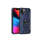iPhone 14 Plus Kılıf Sofya Yüzüklü Silikon Kapak - Lacivert thumbnail 1