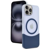 iPhone 15 Pro Max Velar Magsafe Kapak - Lacivert thumbnail 1