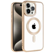 iPhone 14 Pro Kılıf Kronos Magsafe Kapak - Gold thumbnail 1