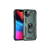 iPhone 14 Plus Kılıf Sofya Yüzüklü Silikon Kapak - Yeşil thumbnail 1