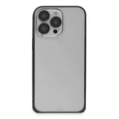 iPhone 15 Pro Max Metal Bumper Mat Kapak - Siyah thumbnail 2