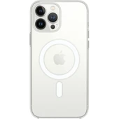 iPhone 15 Pro Max Kılıf Magneticsafe Şeffaf Silikon - Şeffaf thumbnail 1