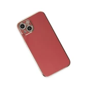 iPhone 15 Kılıf Volet Silikon - Kırmızı thumbnail 3