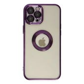 iPhone 12 Pro Kılıf Slot Silikon - Mor thumbnail 1