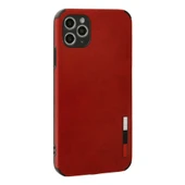 iPhone 11 Pro Max Kılıf Loop Deri Silikon - Kırmızı thumbnail 3