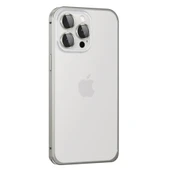 iPhone 15 Pro Max Metal Bumper Mat Kapak - Gri thumbnail 1