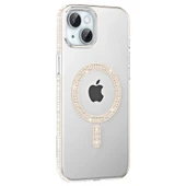 iPhone 14 Move Taşlı Magsafe Kapak - Pembe thumbnail 1