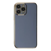 iPhone 15 Pro Max Kılıf Volet Silikon - Mavi thumbnail 1